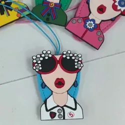 Correa para gafas antipérdida de cuero bordado antiarañazos