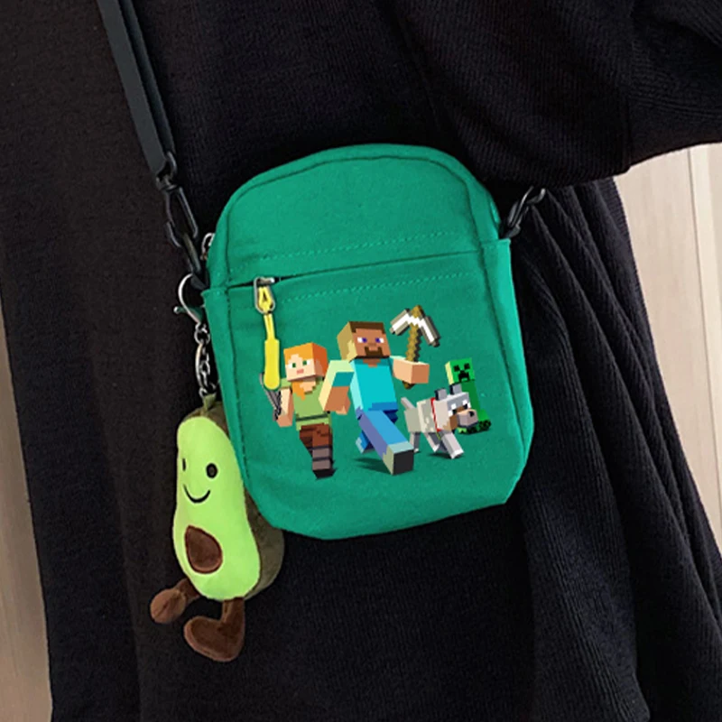 Bandolera infantil Minecraft de lona con estampado - imagen 2
