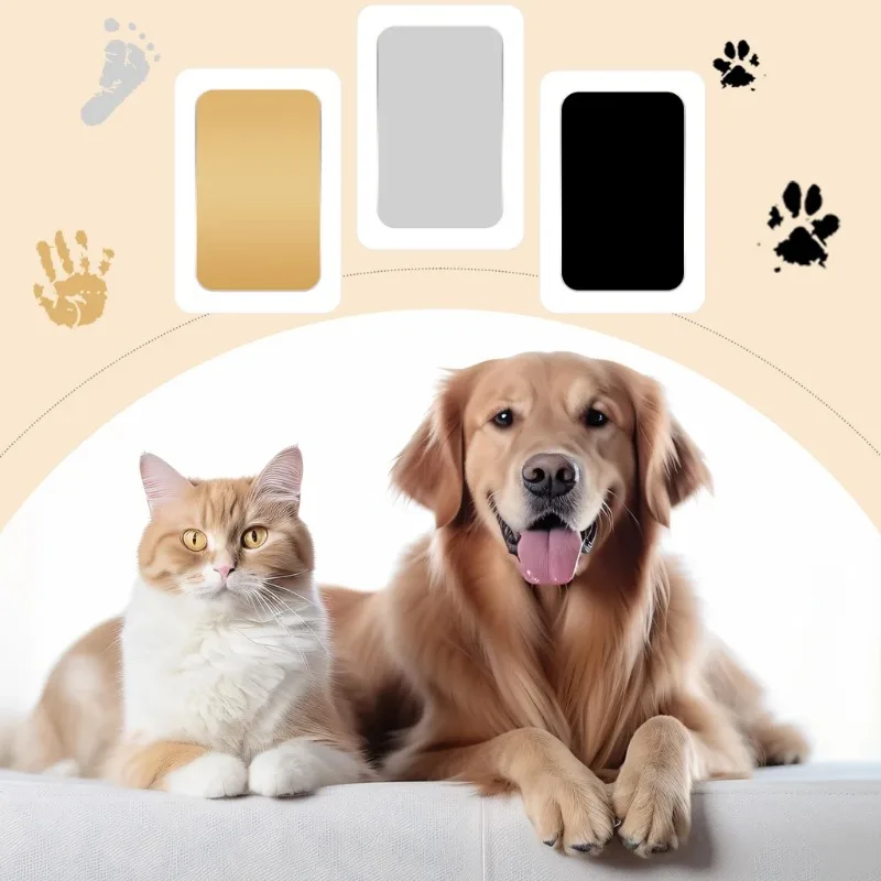 Tinta huellas mascotas, recuerdos manos y pies bebé - imagen 4