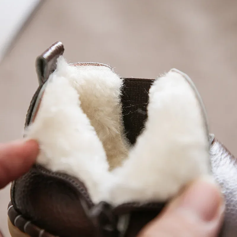 Botas de nieve infantiles impermeables con forro de felpa - imagen 3