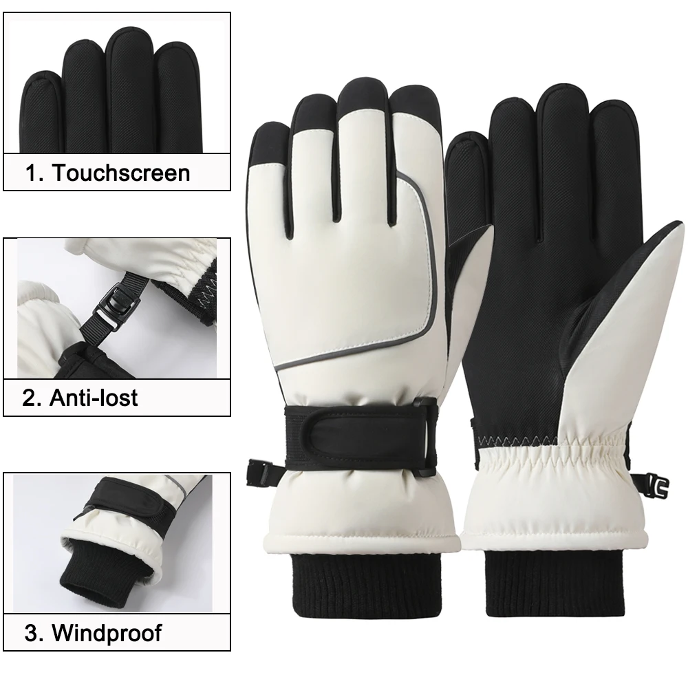 Guantes de invierno térmicos e impermeables para esquí y nieve - imagen 2