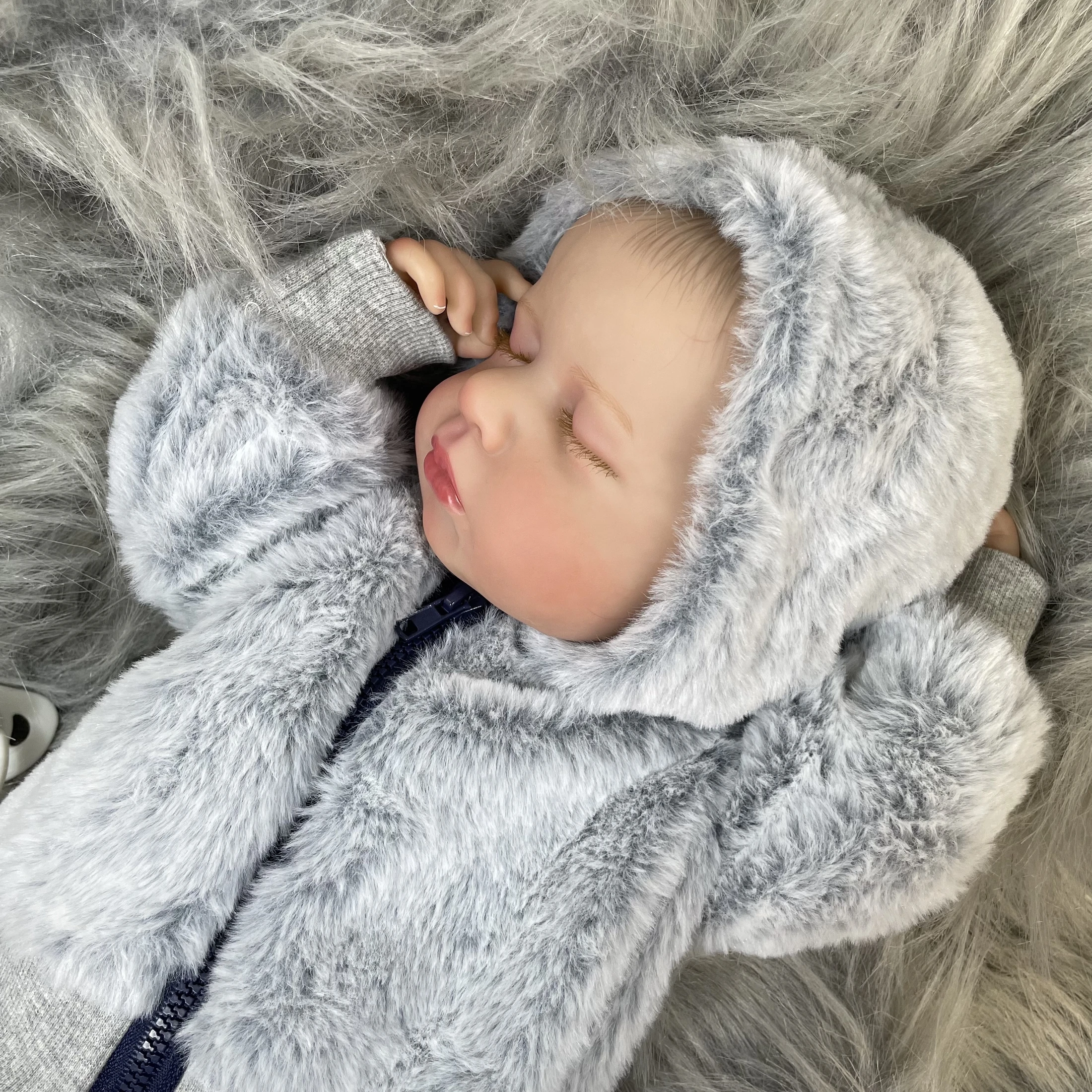 Muñeca reborn LouLou de vinilo lavable 3D para niña recién nacida - imagen 2