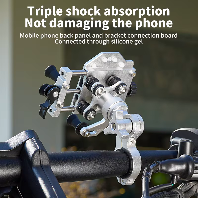 Soporte móvil aluminio moto – Giro 360° universal - imagen 2