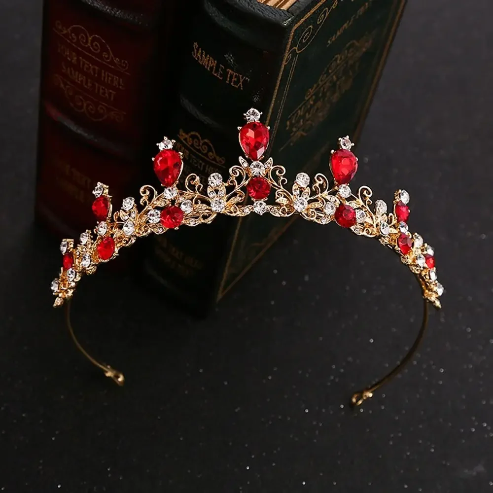 Peineta de novia con hojas de cristal y pedrería - imagen 4