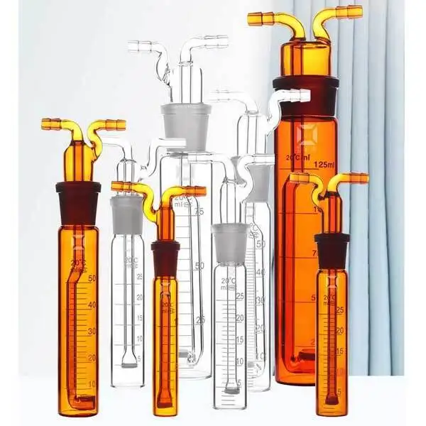 Botella de absorción de gases con tubo poroso transparente - imagen 2