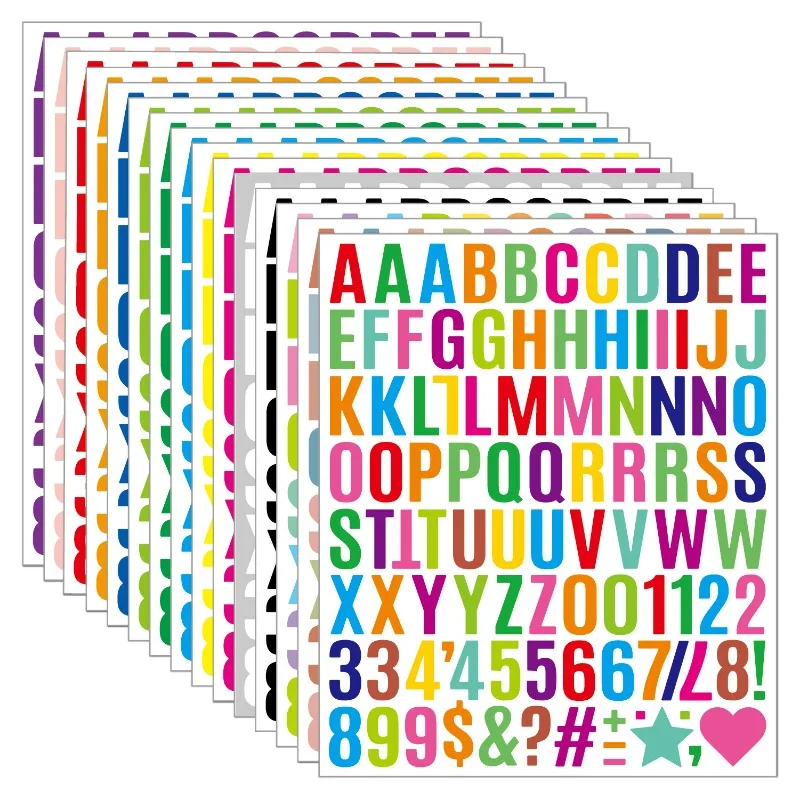 Pegatinas impermeables de letras y números en vinilo autoadhesivo - imagen 3