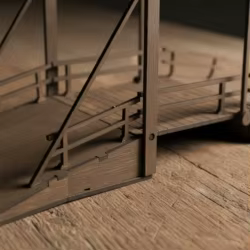 Kit maqueta puente retráctil madera Segunda Guerra Mundial