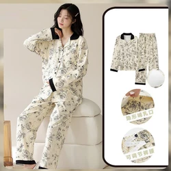 Pijama posparto premamá y lactancia holgado con almohadillas