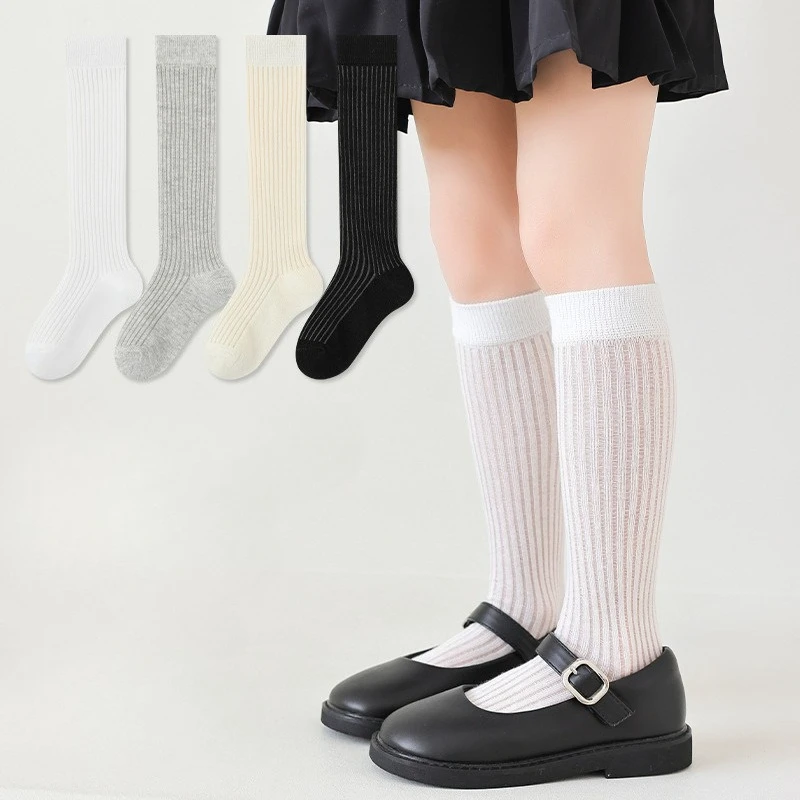 Calcetines de verano transpirables para niñas con rayas verticales - imagen 3