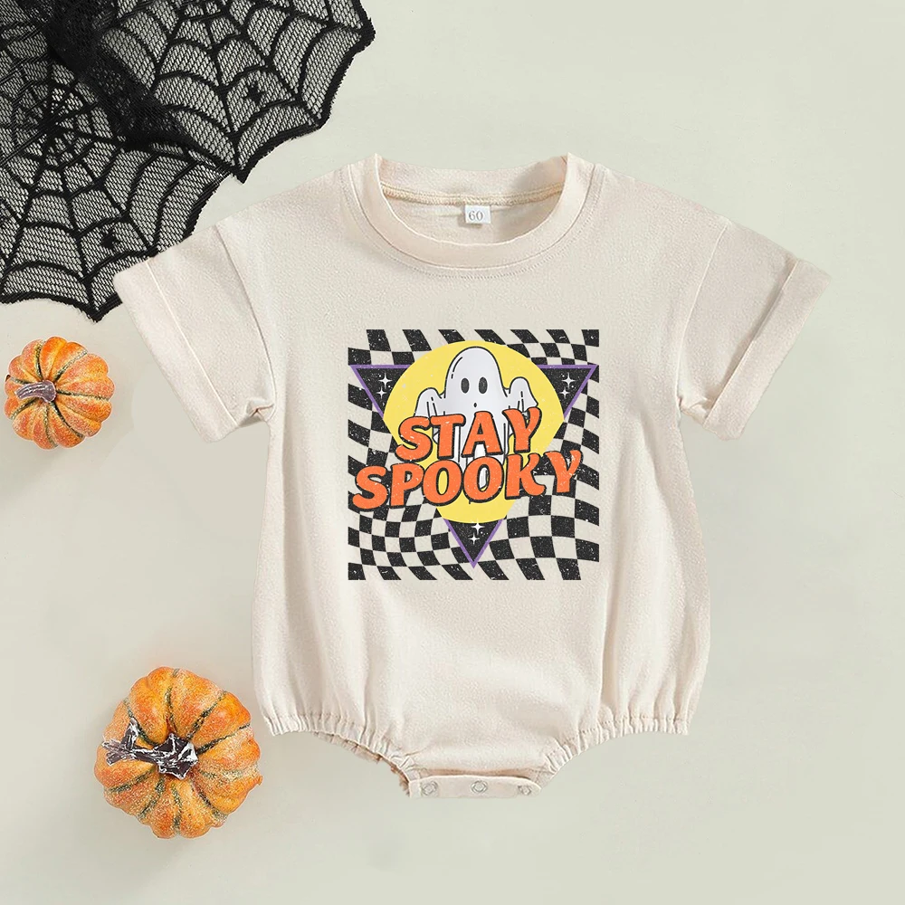 Stay Spooky mameluco de burbuja de bebé natural retro de Halloween - imagen 2