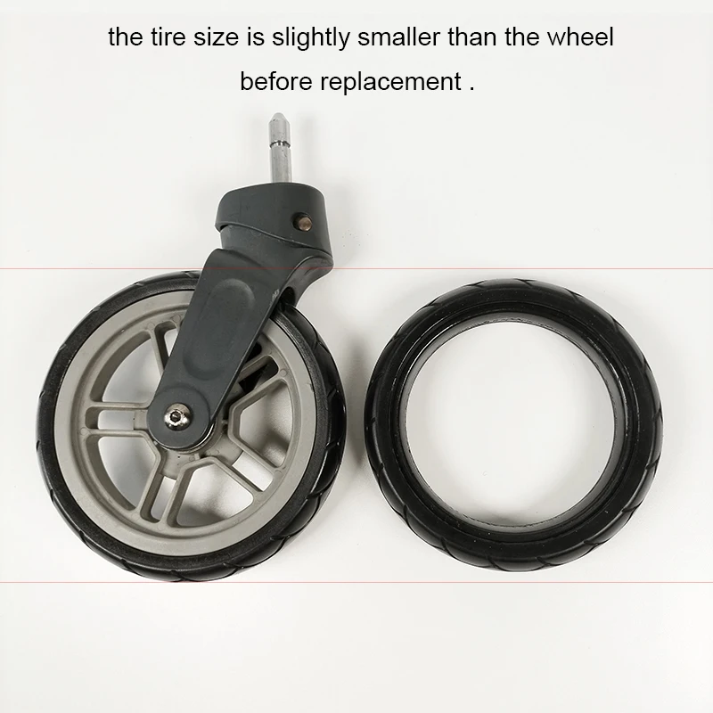Neumático PU sin cámara para Uppababy Cruz V1 - vista frontal