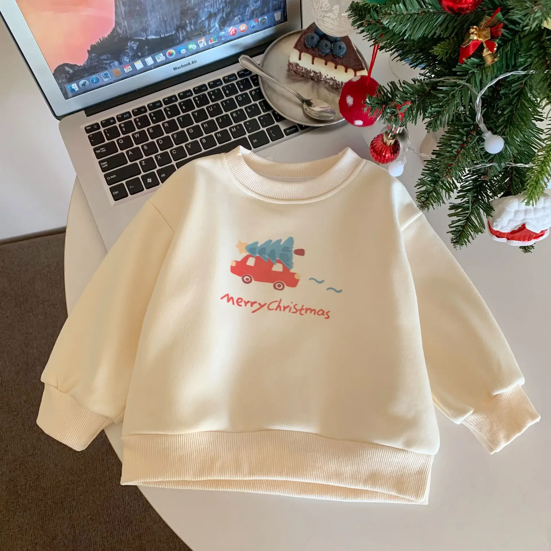 Sudadera acolchada de invierno con motivos navideños para niños
