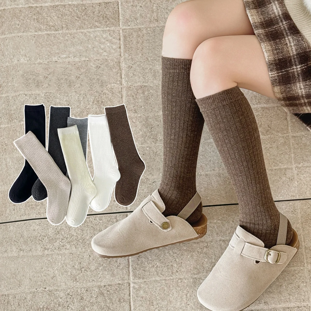 Calcetines altos de algodón para niños y niñas, hasta la pantorrilla - imagen 2