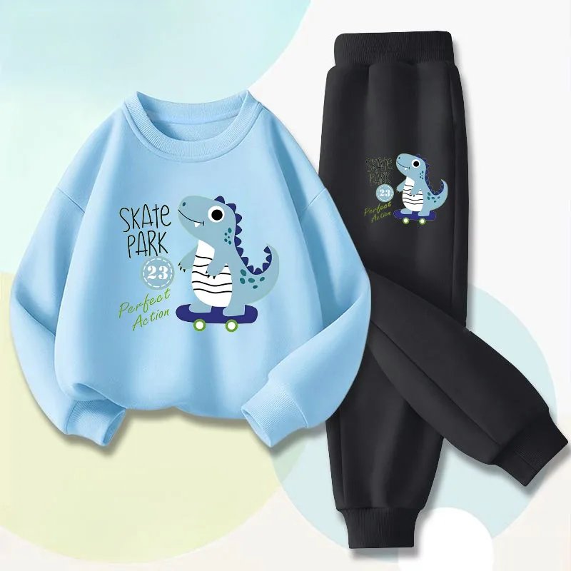 Conjunto niño de dinosaurio: pantalón largo y jersey - imagen 3