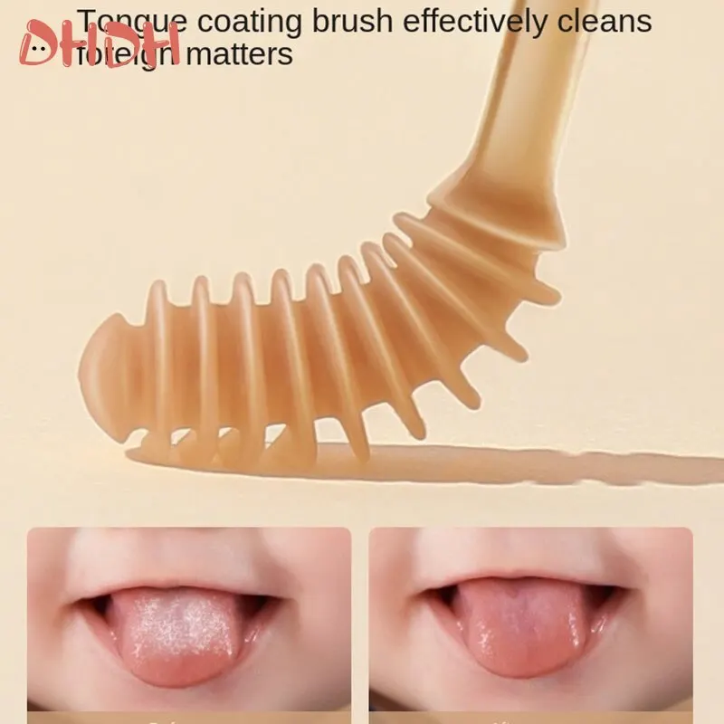 DHDH Cepillo de dientes de silicona para bebé con limpiador lengua - imagen 4