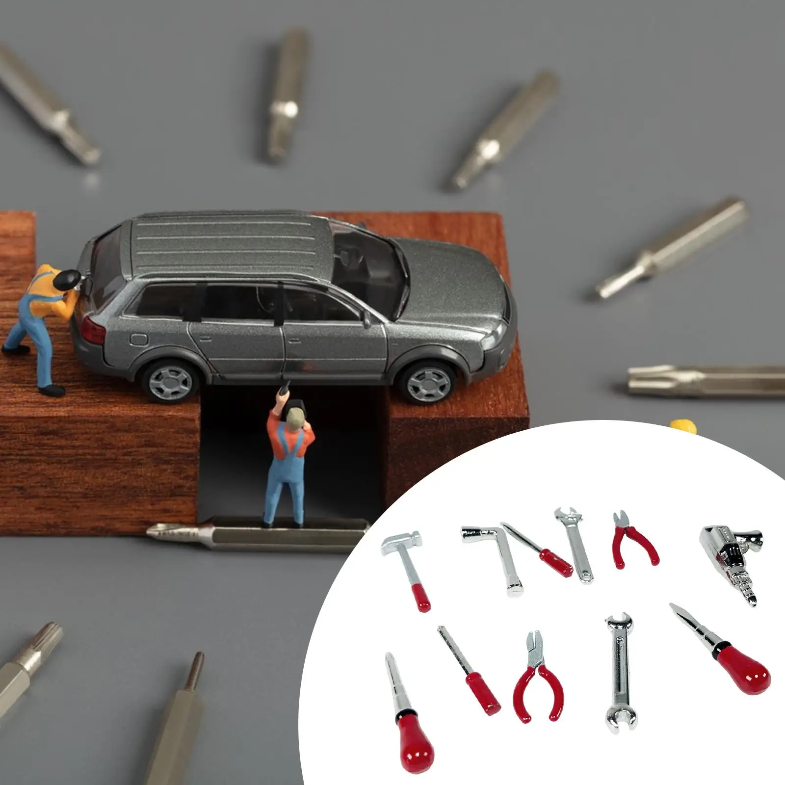 Juego de herramientas de reparación para coche, mini garaje - imagen 4