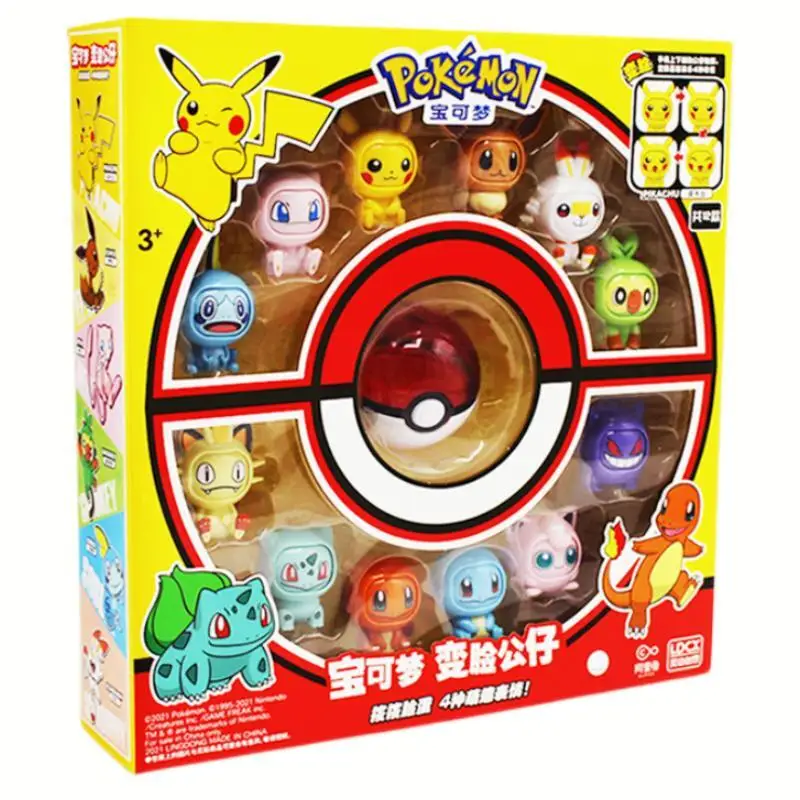Figura de acción Pokémon con caras intercambiables y pokébola - imagen 2