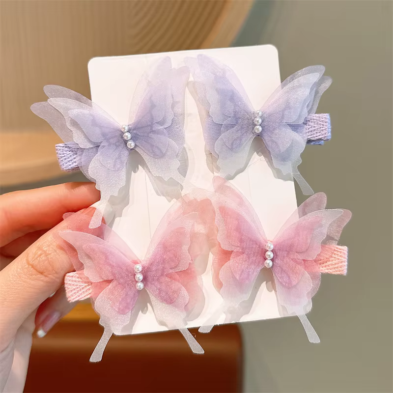 Horquilla mariposa para niñas con clip lateral suave de flequillo - imagen 5