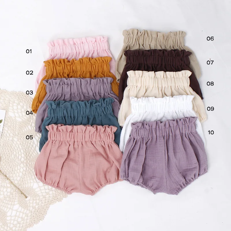 Pantalones cortos de algodón muselina con cintura elástica - imagen 2
