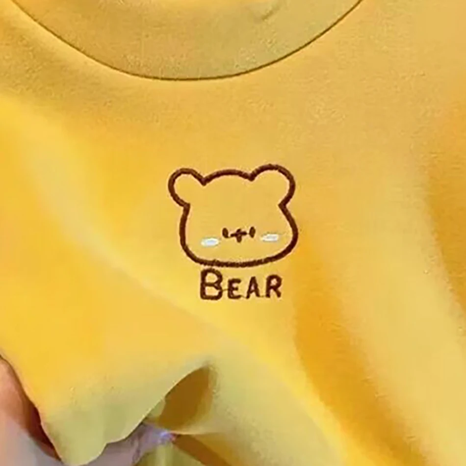Ropa interior térmica infantil de invierno con forro polar y cuello simulado - imagen 2
