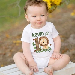 Pelele de safari personalizado con nombre para bebé recién nacido