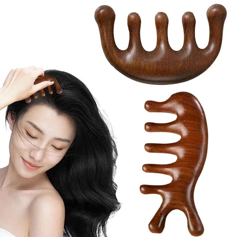 Peine massageador de sándalo para niños – Cuidado delicado del cabello infantil