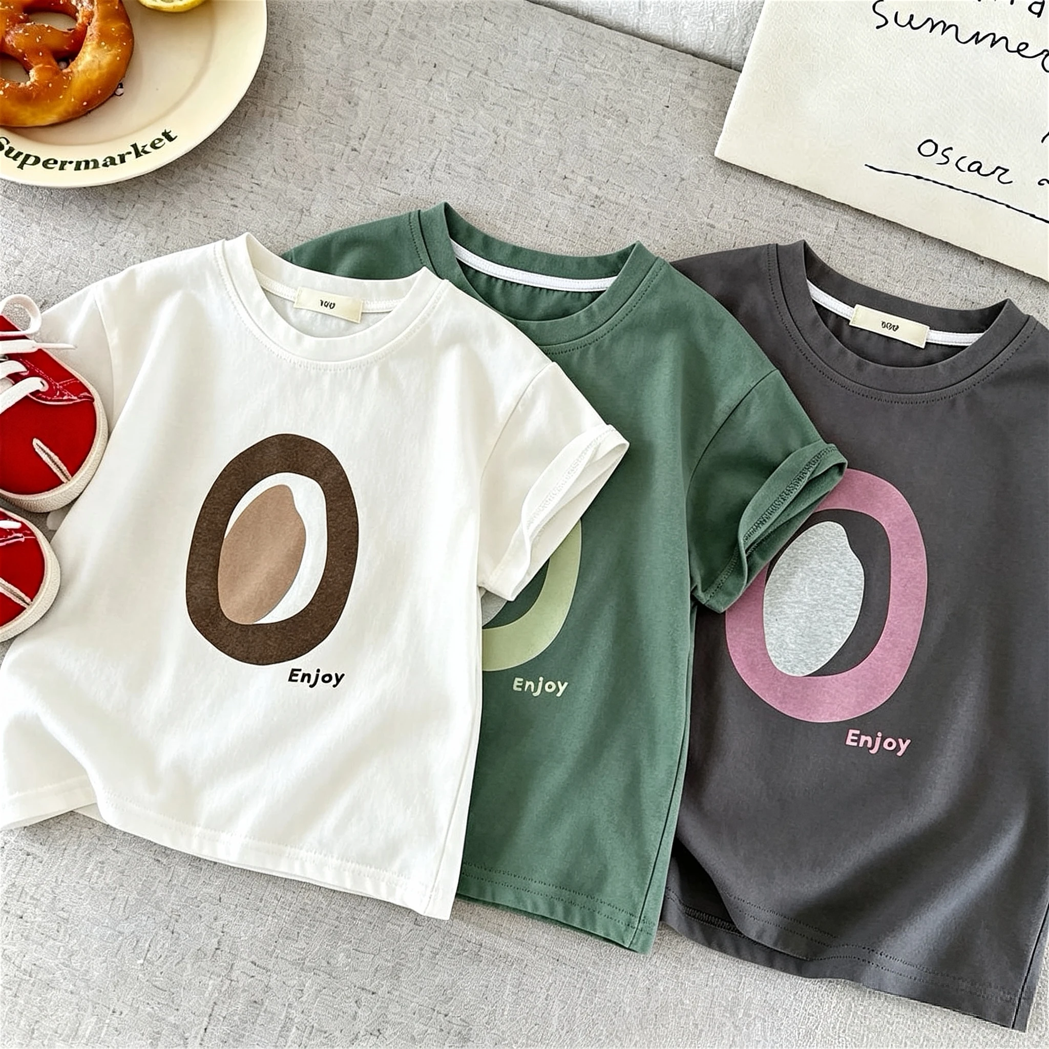 Camiseta de niño verano manga corta con cuello redondo - imagen 3