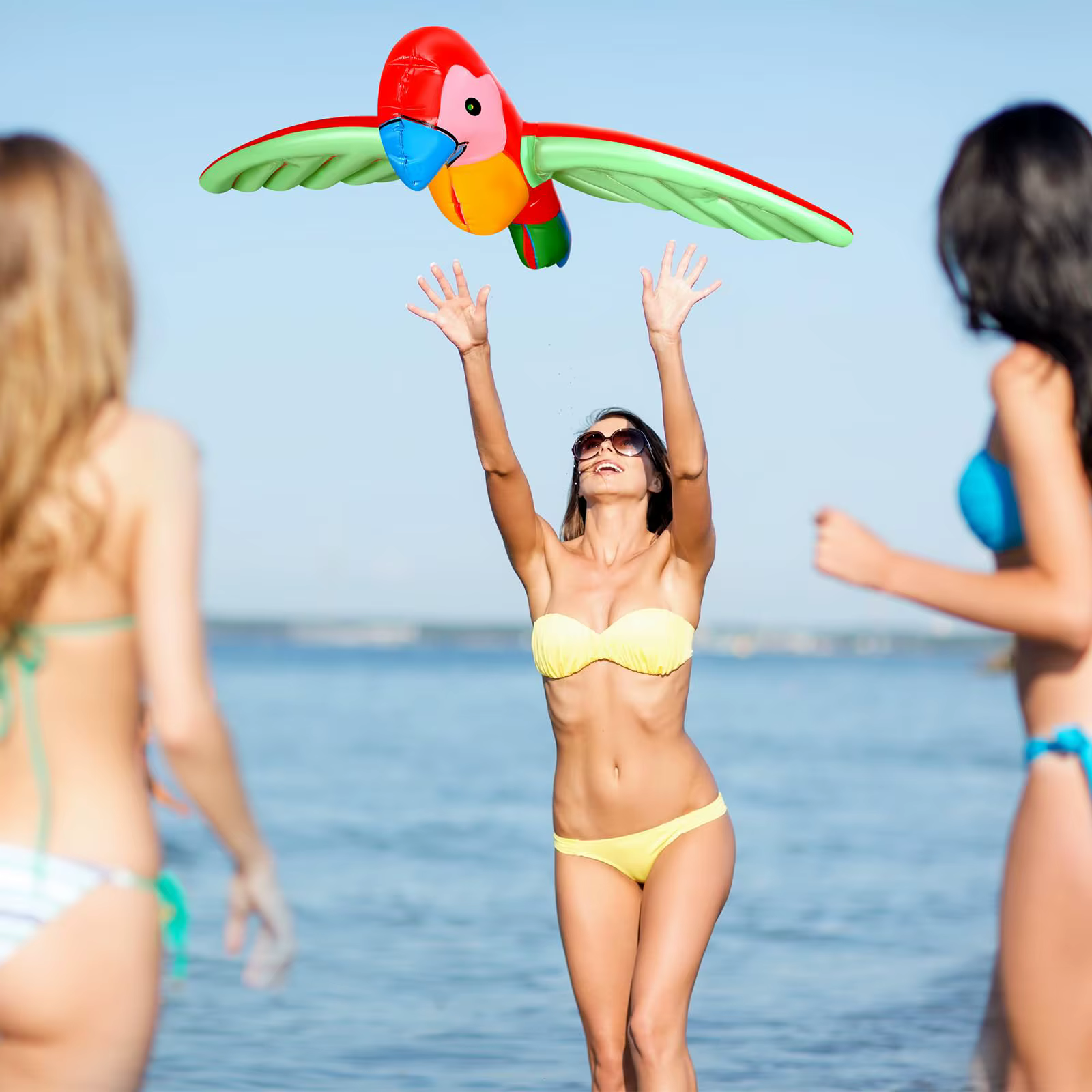 PVC resistente inflable loro tropical