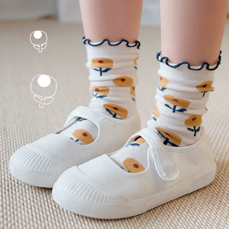 Calcetines tobilleros antideslizantes suaves holgados para niñas - imagen 2