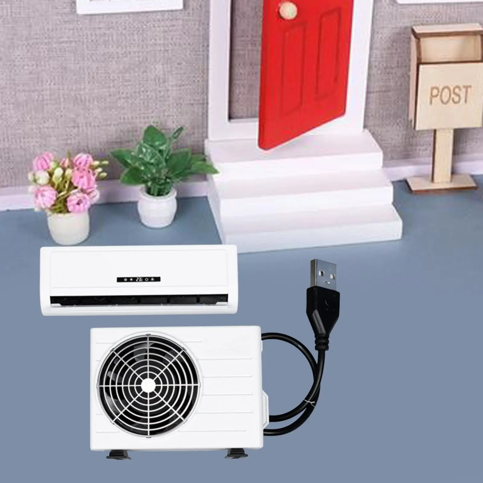 Aire acondicionado miniatura para casa de muñecas de juego - imagen 5