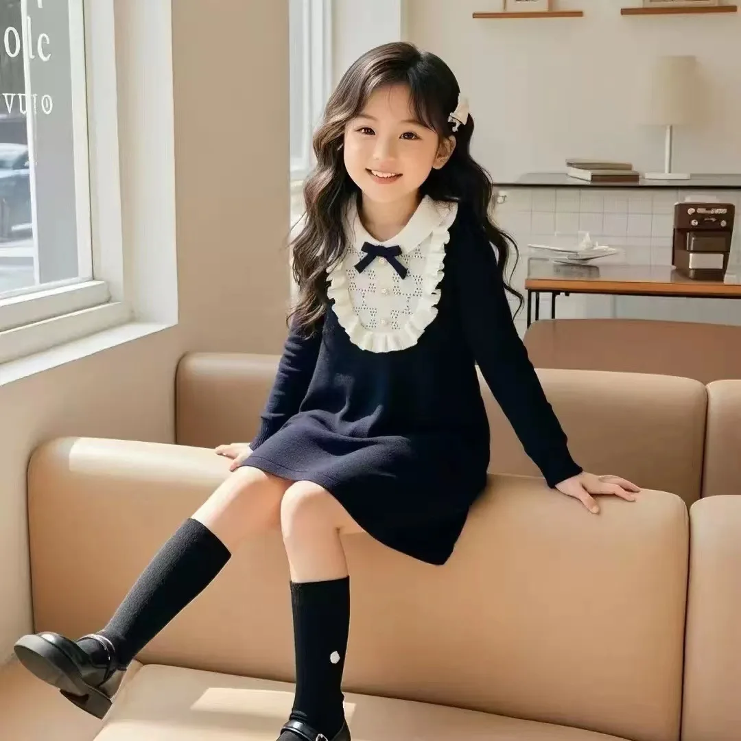 Milancel vestido de punto para niña con colores combinados - imagen 5