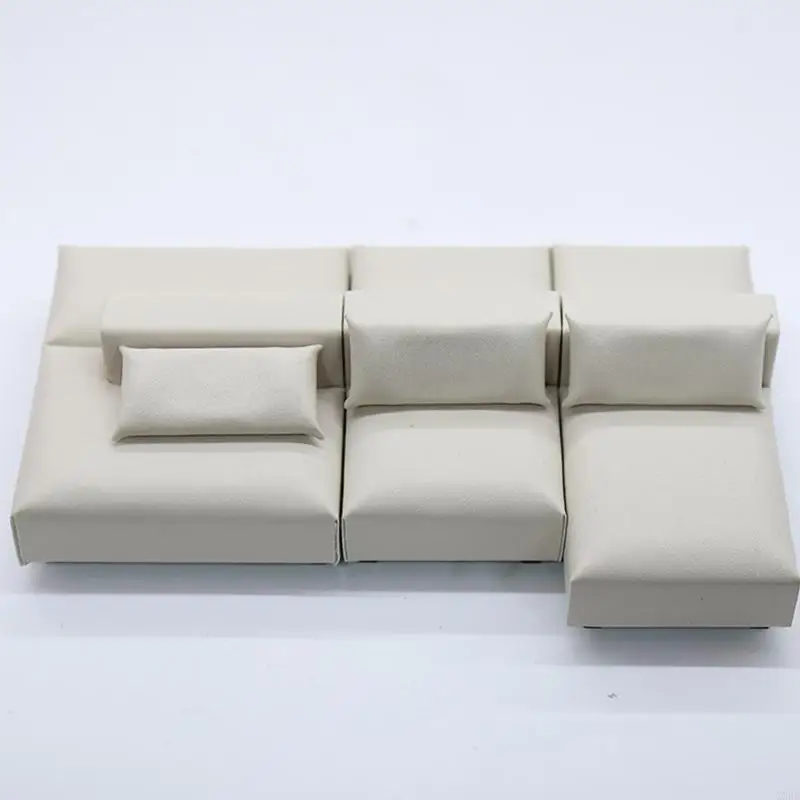 XXFE Sofá para casa de muñecas, muebles de sala con tela suave