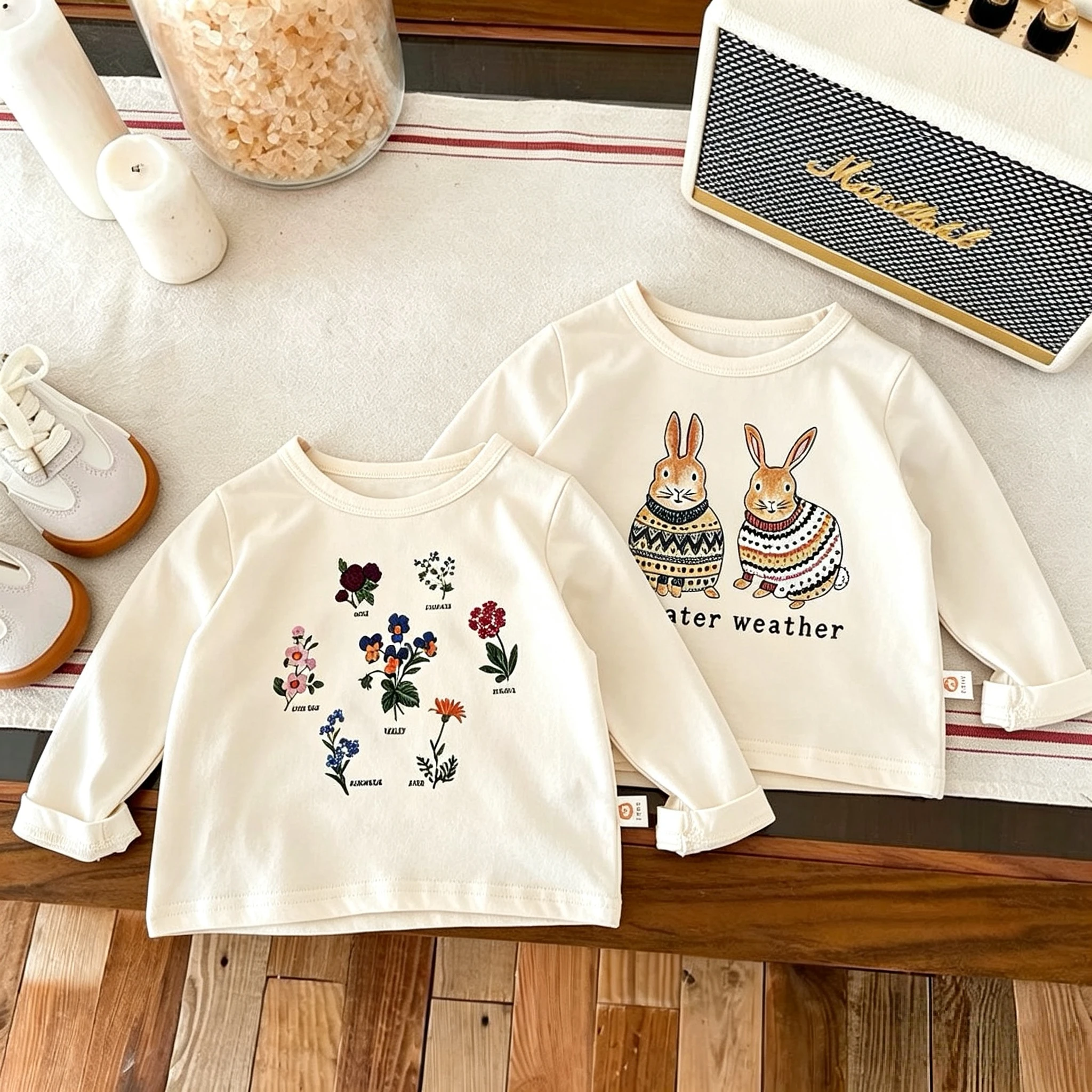 Camisetas de manga larga para niña – estilo otoñal sencillo clásico - imagen 4