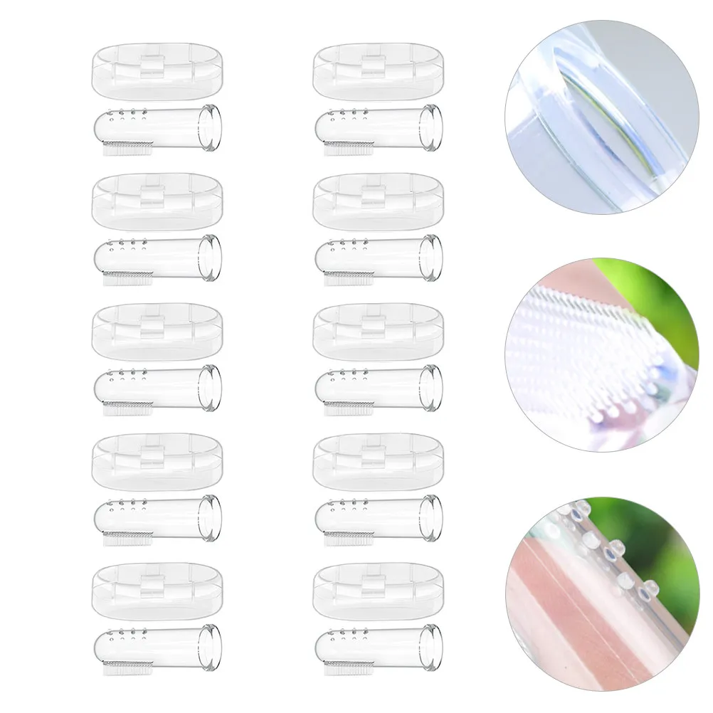 Cepillos de dientes de silicona para bebé doble cara suave - imagen 2