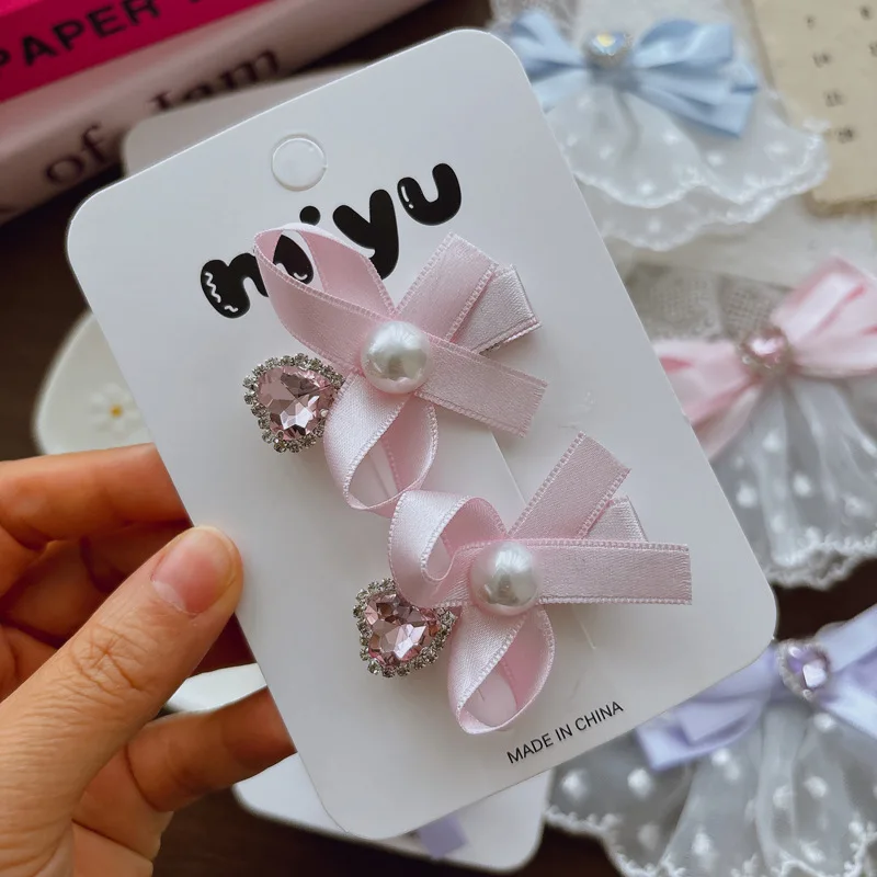 Pinza de pelo con lazo de encaje para niñas – accesorio - imagen 2