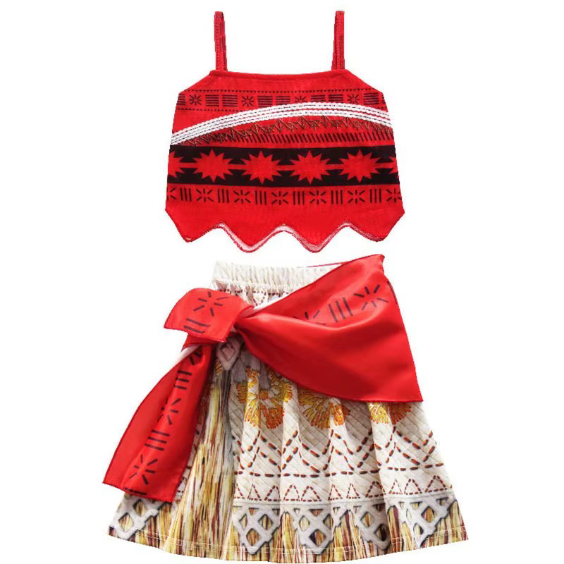 Disfraz Moana para niña – Vestido veraniego con peluca - imagen 2