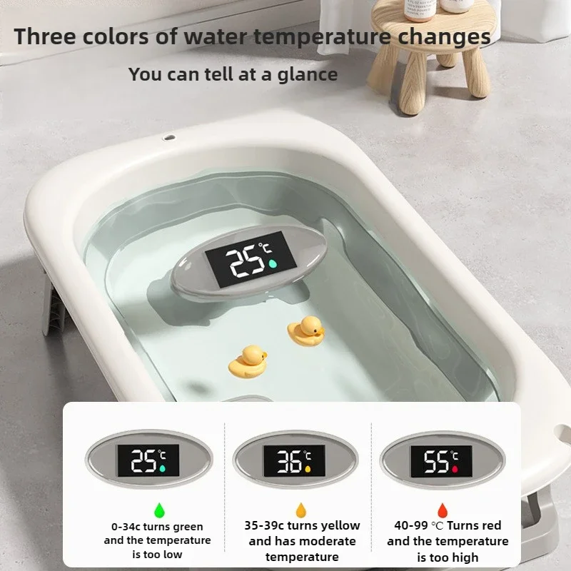 Bañera plegable antideslizante para bebé recién nacido, ducha portátil - imagen 3
