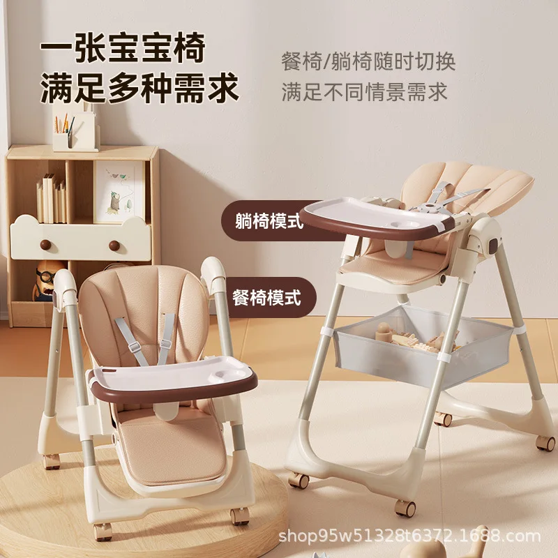 Silla alta bebé plegable para comedor multifuncional - imagen 5
