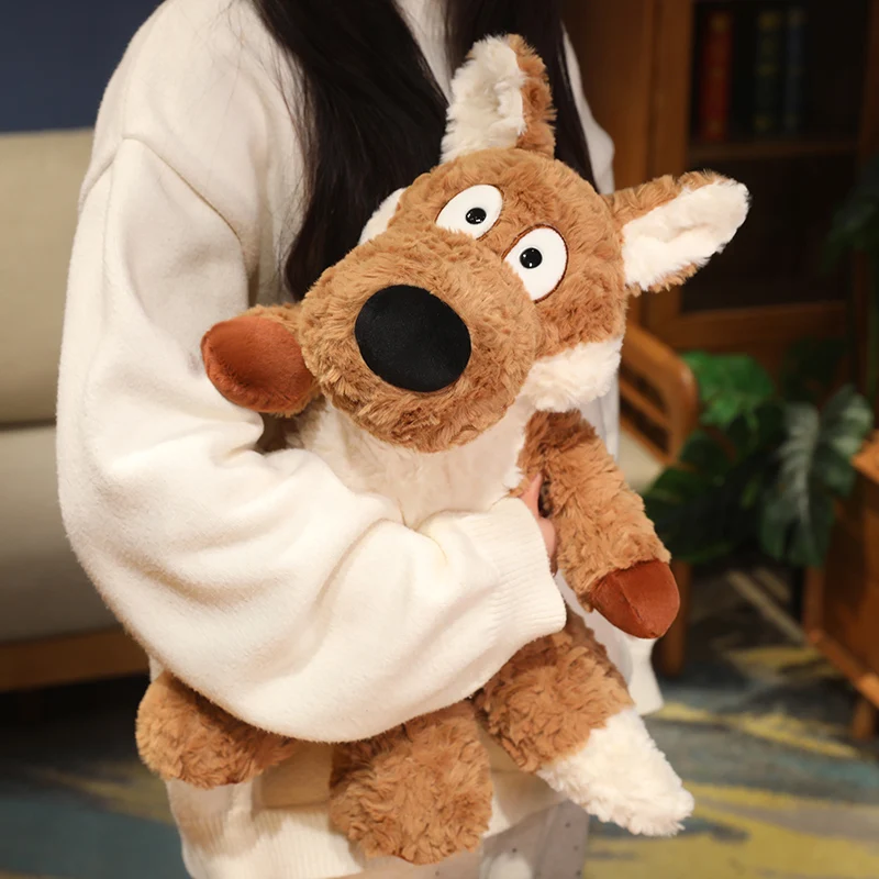 Peluche de lobo sentado suave y acogedor para regalo infantil - imagen 4