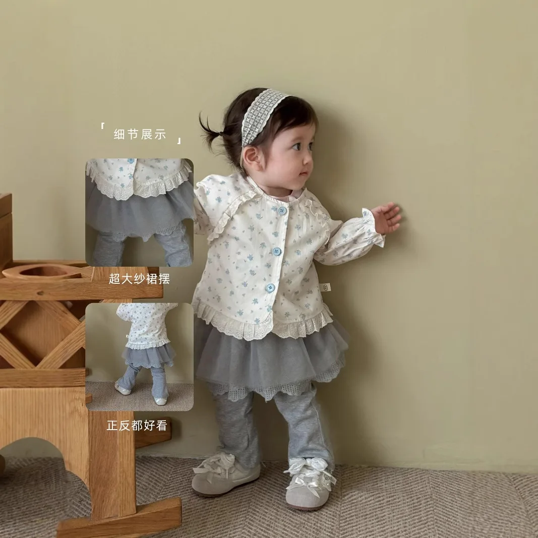 Mallas y falda de princesa de encaje para niñas, primavera y otoño - imagen 2