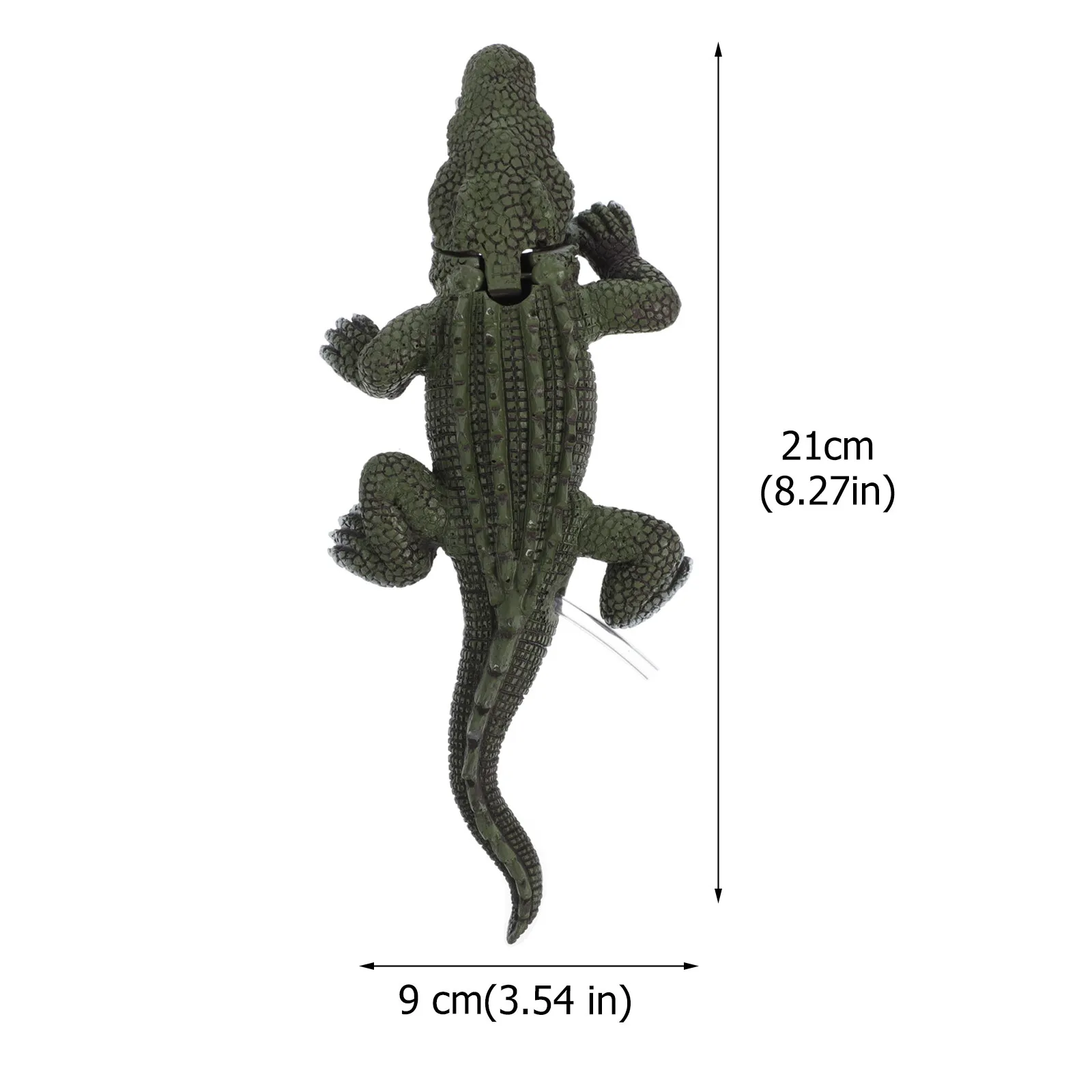 Figura de cocodrilo en resina para aprendizaje oceánico infantil