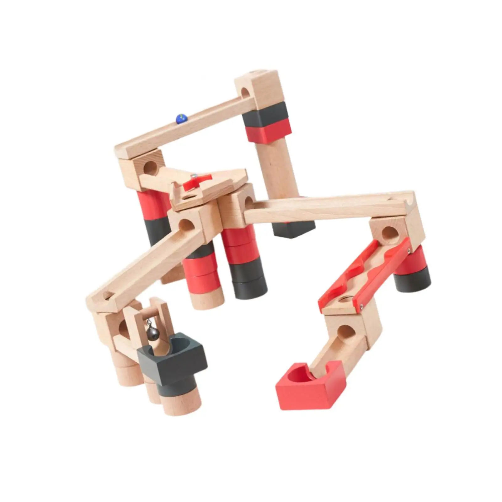 Pista de canicas de madera Montessori para niños y niñas - imagen 3