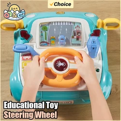 Volante infantil de simulación con música suave y asiento coche