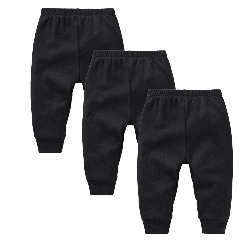 Pantalones para bebé 100% algodón negro - Diseño sólido