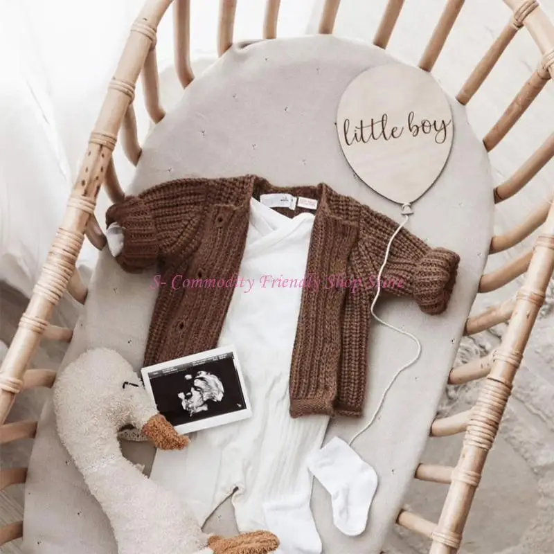 Globos de madera para newborn – Decoración sesión fotográfica - imagen 2