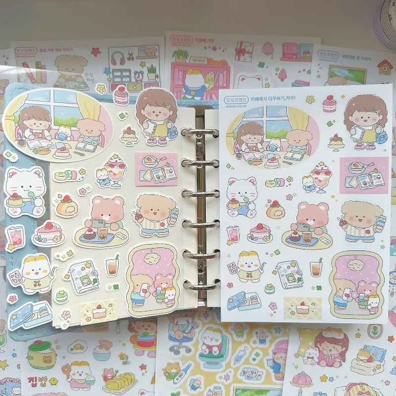 Pegatinas de osos kawaii para álbumes y cuadernos infantiles - imagen 5