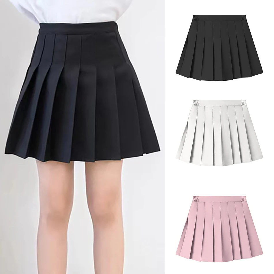 Vestido de verano para niña con falda plisada acampanada cintura alta