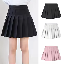 Vestido de verano para niña con falda plisada acampanada cintura alta