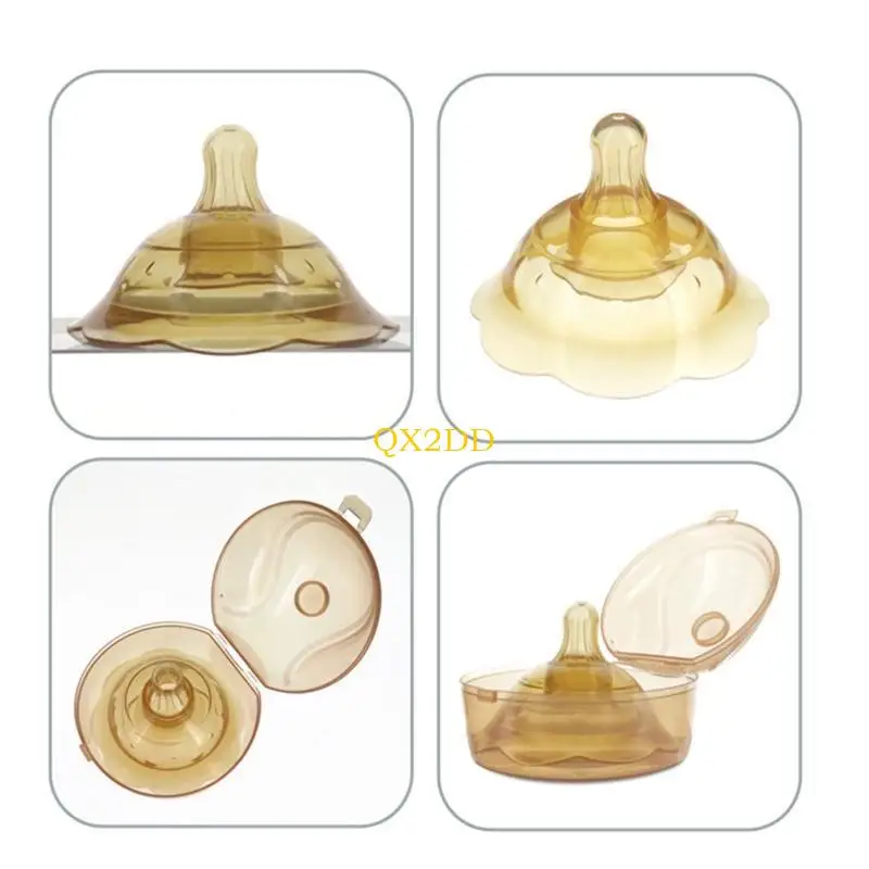 Pezoneras de silicona para lactancia materna con protección - imagen 2