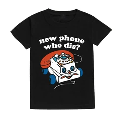 Camiseta de algodón manga corta para niño con estampado divertido